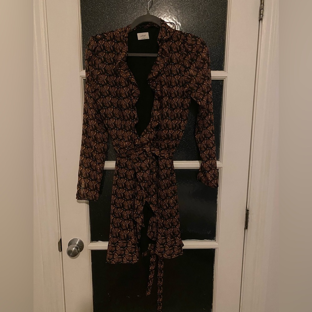 Aritzia Wilfred Long Sleeve Wrap Dress